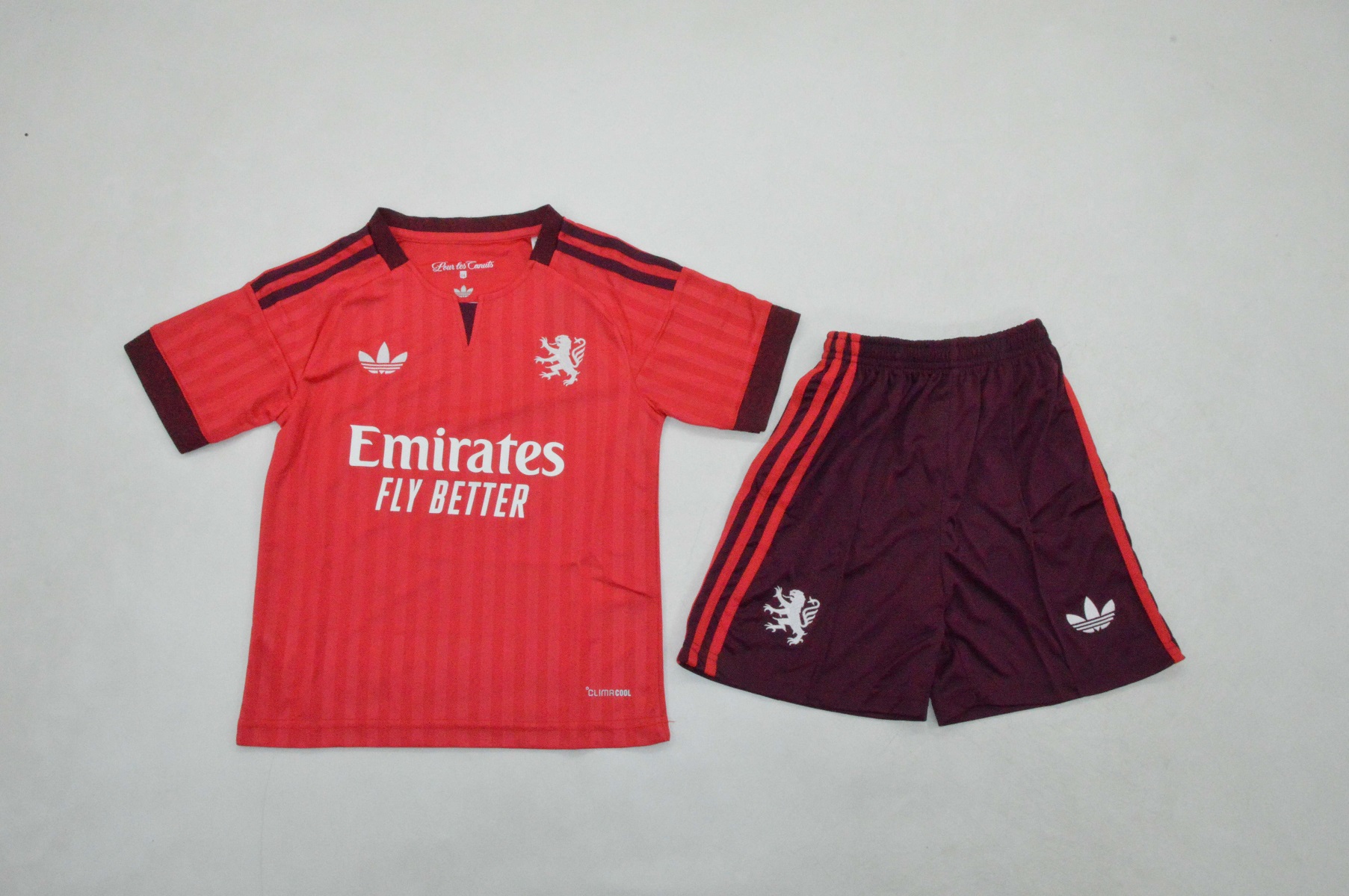Kids-Lyon 26/27 Away Red Soccer Jersey